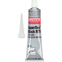 Superflex RTV Silicone Adhesive Sealant, Tube, Black Trail Hammer and Bolt