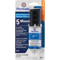 PermaPoxy 5 Minute General Purpose Epoxy, 29.5 ml, Epoxy, Two-Part, Clear Trail Hammer and Bolt