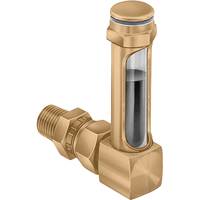 Brass Liquid Level Gauges - Union Coupling, Threaded, 8-11/16" L, 225°F (107.22° C) Trail Hammer and Bolt