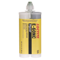 E-60NC Electrically Non-Corrosive Structural Adhesives, 400 ml, Dual Cartridge, Two-Part, Black Trail Hammer and Bolt