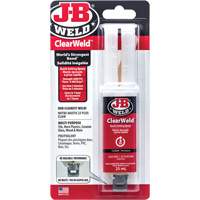 ClearWeld Adhesive, 25 ml, Syringe, Two-Part, Clear Trail Hammer and Bolt