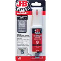 KwikWeld Adhesive, 25 ml, Syringe, Two-Part, Grey Trail Hammer and Bolt