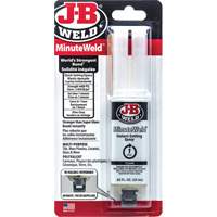 MinuteWeld Adhesive, 25 ml, Syringe, Two-Part, Clear Trail Hammer and Bolt