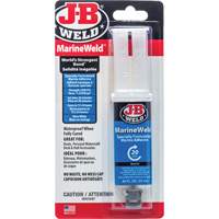 MarineWeld Adhesive, 25 ml, Syringe, Two-Part, White Trail Hammer and Bolt