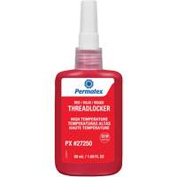 Adh&eacute;sif frein-filet pour temp&eacute;ratures &eacute;lev&eacute;es, Rouge, &eacute;lev&eacute;, 50 ml, Bouteille Trail Hammer and Bolt