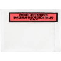 Pochette pour bordereau d'exp&eacute;dition, 5-1/2" lo x 4-1/2" la, Style Insertion par extr&eacute;mit&eacute; Trail Hammer and Bolt