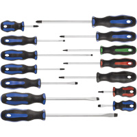 JTSD-14S Ergonomic Screwdriver Set, 14 Pcs. Trail Hammer and Bolt