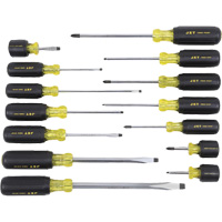 JKS-14S Cushion Grip Screwdriver Set, 14 Pcs. Trail Hammer and Bolt