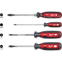 Cushion Grip Screwdriver Set, 4 Pcs. Trail Hammer and Bolt
