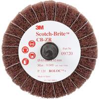 Scotch-Brite Combi-Wheel, 2-1/2" Dia., 120 Grit, Aluminum Oxide Trail Hammer and Bolt