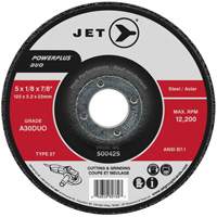 Meule/disque de coupe POWERPLUS DUO, 4-1/2" x 1/8", Arbre de 7/8", Type 27, Grain de A30DUO Trail Hammer and Bolt