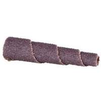 Cartouche de bande abrasive conique ALO, 120 Grain, 3/4" dia., Oxyde d'aluminium, 1-1/2" lo, 3/16" Dimension de l'arbre Trail Hammer and Bolt