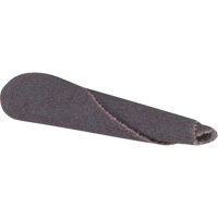 Cartouche de bande abrasive conique ALO, 320 Grain, 3/16" dia., Oxyde d'aluminium, 1" lo, 1/8" Dimension de l'arbre Trail Hammer and Bolt