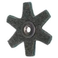 Disque abrasif en forme d'&eacute;toile pour pr&eacute;paration de surface Abrasotex , 2" dia., Grain Tr&egrave;s fin, Oxyde d'aluminium Trail Hammer and Bolt