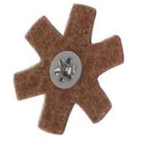 Disque abrasif en forme d'&eacute;toile pour pr&eacute;paration de surface Abrasotex , 3" dia., Grain Cors&eacute;, Oxyde d'aluminium Trail Hammer and Bolt