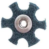 Disque abrasif en forme d'&eacute;toile pour pr&eacute;paration de surface Abrasotex , 3" dia., Grain Tr&egrave;s fin, Oxyde d'aluminium Trail Hammer and Bolt
