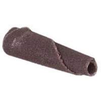 Cartouche de bande abrasive conique ALO, 180 Grain, 3/16" dia., Oxyde d'aluminium, 1" lo, 1/8" Dimension de l'arbre Trail Hammer and Bolt
