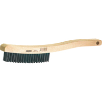 Brosses de grattage a/manche recourb&eacute;, Acier, 3 x 19 rangs de fils, Longueur 13-11/16" Trail Hammer and Bolt