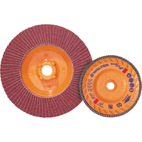 Enduro-Flex Stainless Flap Disc, 4-1/2" x 5/8"-11, Type 27, 40 Grit, Zirconia Alumina Trail Hammer and Bolt