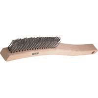 Brosses de grattage &agrave; manche long, garnissage en V, Acier, 3 x 19 rangs de fils, Longueur 13-3/4" Trail Hammer and Bolt