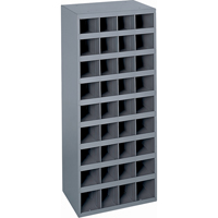 Steel Storage Bin Cabinet, 17-7/8" W x 12" D x 42" H, Grey Trail Hammer and Bolt