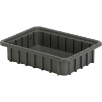 Divider Box&reg; Containers, Polyethylene, 10.8" W x 8.3" D x 2.5" H, Grey Trail Hammer and Bolt