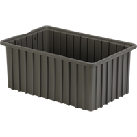 Divider Box&reg; Containers, Polyethylene, 16.5" W x 10.9" D x 7" H, Grey Trail Hammer and Bolt