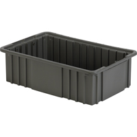 Divider Box, Polyethylene, 16.5" W x 10.9" D x 5" H, Grey Trail Hammer and Bolt