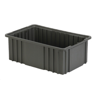 Divider Box, Polyethylene, 15.5" W x 9.9" D x 6" H, Grey Trail Hammer and Bolt
