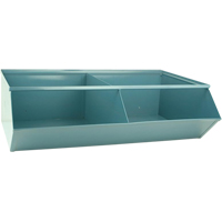 Bacs sectionnels superposables, Cap. 100 lb, 37" la x 24" p x 11" h, Bleu Trail Hammer and Bolt