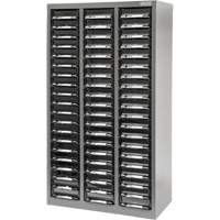 Casiers pour pi&egrave;ces KPC-300, Acier galvanis&eacute;, 60 tiroirs, 21-3/10" x 10-2/5" x 36-9/10", Gris Trail Hammer and Bolt