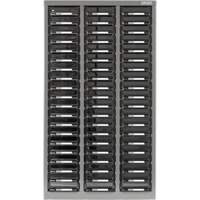 Casiers pour pi&egrave;ces KPC-300, Acier galvanis&eacute;, 60 tiroirs, 21-3/10" x 10-2/5" x 36-9/10", Gris Trail Hammer and Bolt