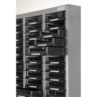 Casiers pour pi&egrave;ces KPC-300, Acier galvanis&eacute;, 60 tiroirs, 21-3/10" x 10-2/5" x 36-9/10", Gris Trail Hammer and Bolt