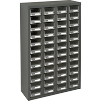 Casiers pour pi&egrave;ces KPC-400, Acier galvanis&eacute;, 48 tiroirs, 22-3/5" x 8-7/10" x 36-9/10", Gris Trail Hammer and Bolt