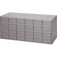 Casiers &agrave; tiroirs industriels, 24 tiroirs, 33-3/4" la x 17-1/4" p x 17" h, Gris Trail Hammer and Bolt