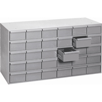 Casiers &agrave; tiroirs industriels, 30 tiroirs, 33-3/4" la x 17-1/4" p x 21-1/8" h, Gris Trail Hammer and Bolt