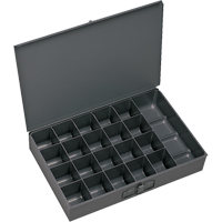 Boîtes &agrave; fond courb&eacute;, Acier, 21 compartiments, 13-3/8" la x 9-1/4" p, 2" h, Gris Trail Hammer and Bolt