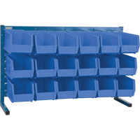Louvered Rack with Bins, 18 Bins, 8-1/4" W x 36" D x 22" H Trail Hammer and Bolt