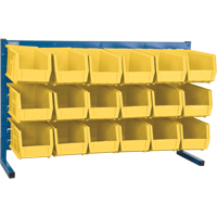 Rayonnage &agrave; persienne avec bacs, 18 bacs, 36" la x 8-1/4" p x 22" h Trail Hammer and Bolt