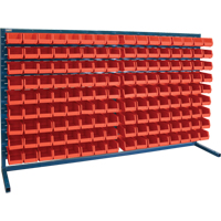 Rayonnage &agrave; persienne avec bacs, 144 bacs, 72" la x 15" p x 40" h Trail Hammer and Bolt