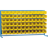 Rayonnage &agrave; persienne avec bacs, 72 bacs, 72" la x 15" p x 40" h Trail Hammer and Bolt
