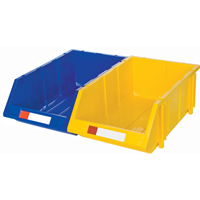 Bac empilable & &agrave; suspendre, 11-13/16" la, 7" h x 17-11/16" p, Jaune Trail Hammer and Bolt