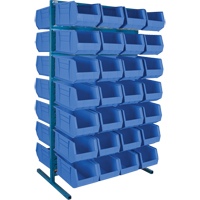 Support stationnaire deux c&ocirc;t&eacute;s pour bacs, 36" la x 24" p x 61" h, 56 bacs Trail Hammer and Bolt