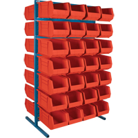 Support stationnaire deux c&ocirc;t&eacute;s pour bacs, 36" la x 24" p x 61" h, 56 bacs Trail Hammer and Bolt