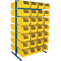 Support stationnaire deux c&ocirc;t&eacute;s pour bacs, 36" la x 24" p x 61" h, 56 bacs Trail Hammer and Bolt