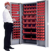 Armoire &agrave; combinaison avec porte creuse, 38" la x 24" p x 72" h, 36 tablettes Trail Hammer and Bolt