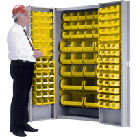 Armoire &agrave; combinaison avec porte creuse, 38" la x 24" p x 72" h, 36 tablettes Trail Hammer and Bolt