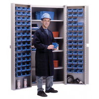 Armoire &agrave; combinaison avec porte creuse, 38" la x 24" p x 72" h, 4 tablettes Trail Hammer and Bolt