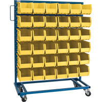 Support mobile pour bacs &agrave; un c&ocirc;t&eacute;, &agrave; un c&ocirc;t&eacute;, 36 bacs, 36" la x 16" p x 46-1/2" h Trail Hammer and Bolt