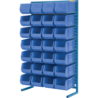 Support stationnaire pour bacs &agrave; un c&ocirc;t&eacute;, 36" la x 12" p x 61" h, 28 bacs Trail Hammer and Bolt